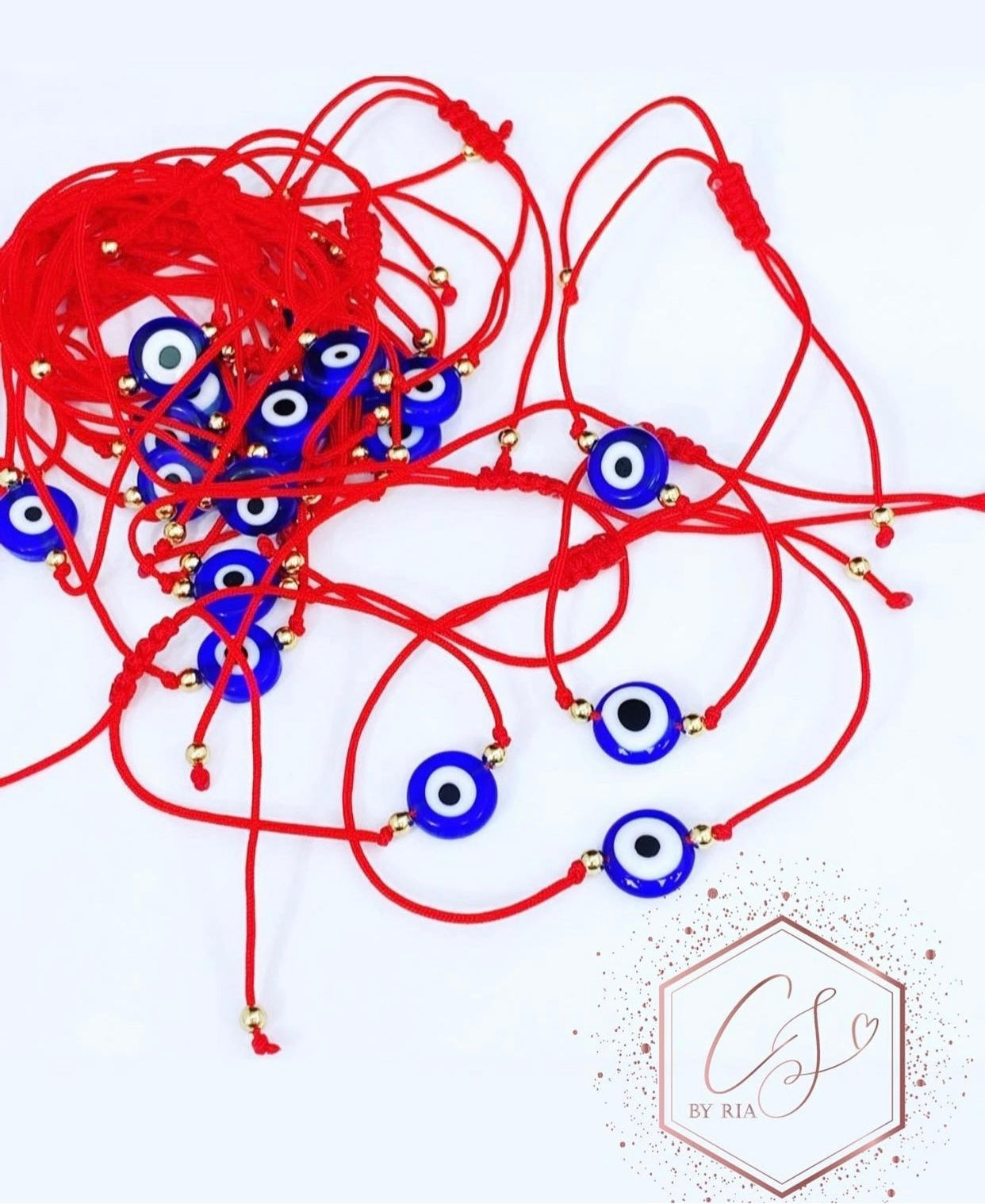 Red String Adjustable Evil Eye Bracelet