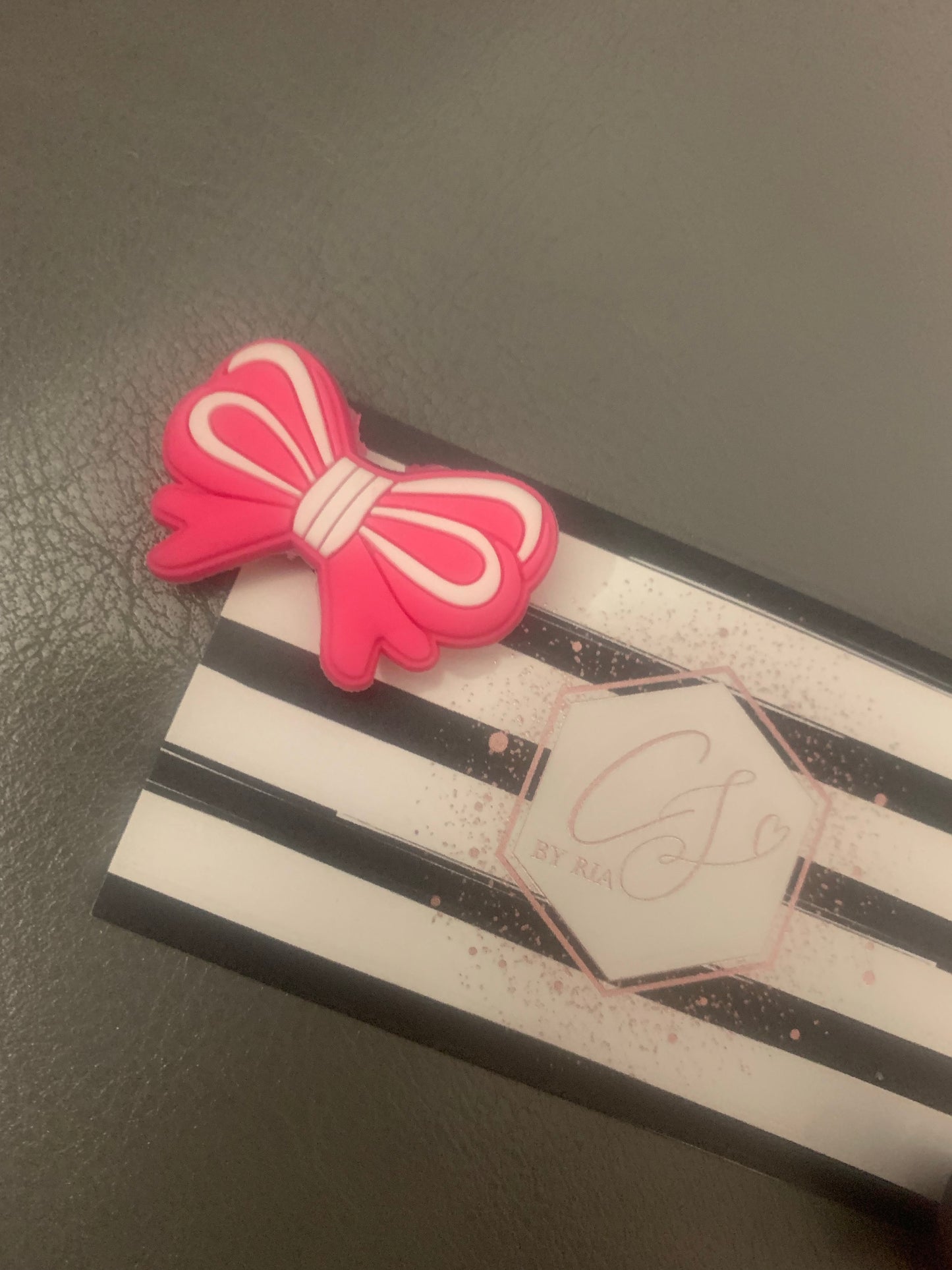 Pink Bow Croc/Shoe Charm