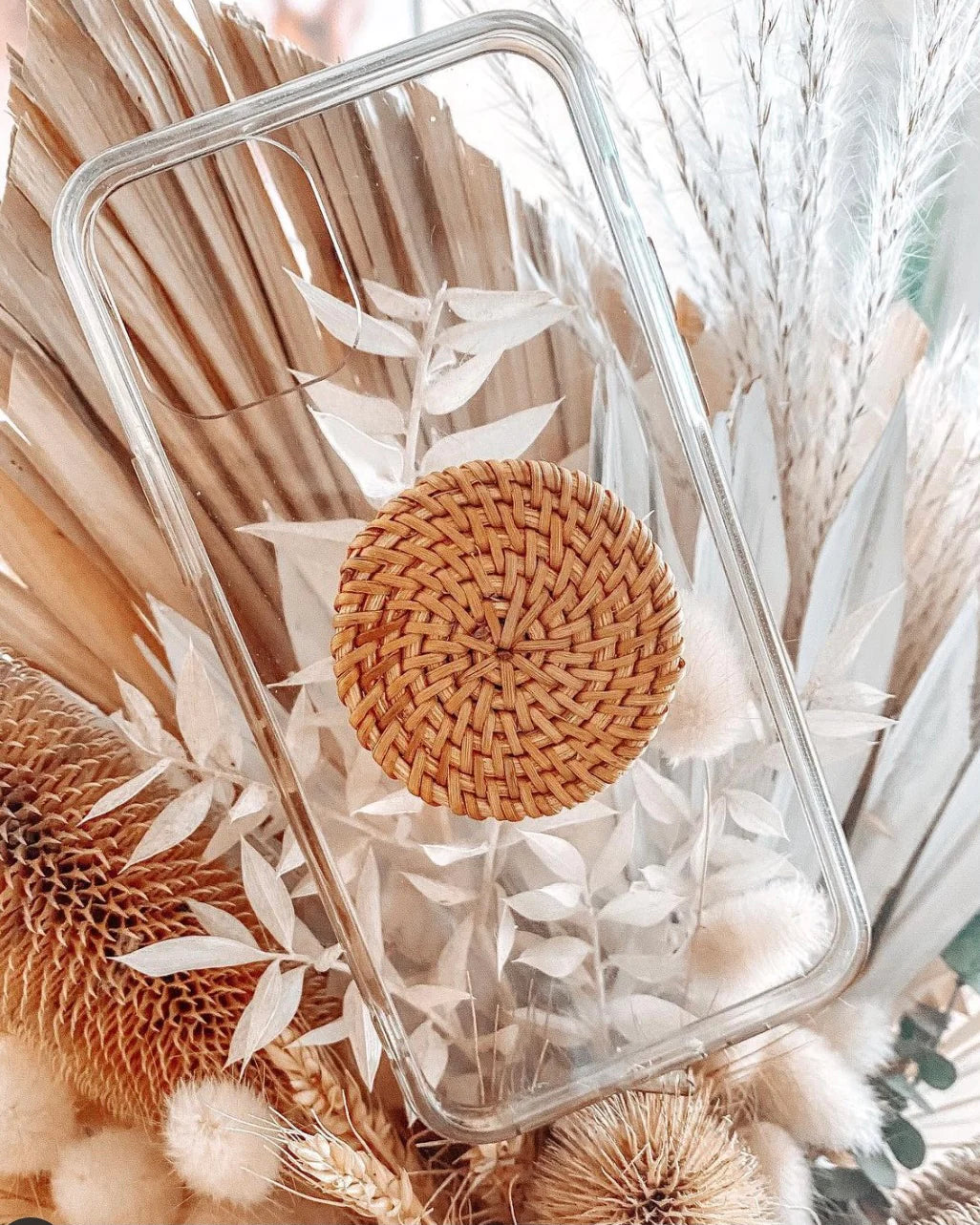 Boho Rattan Phone Grips