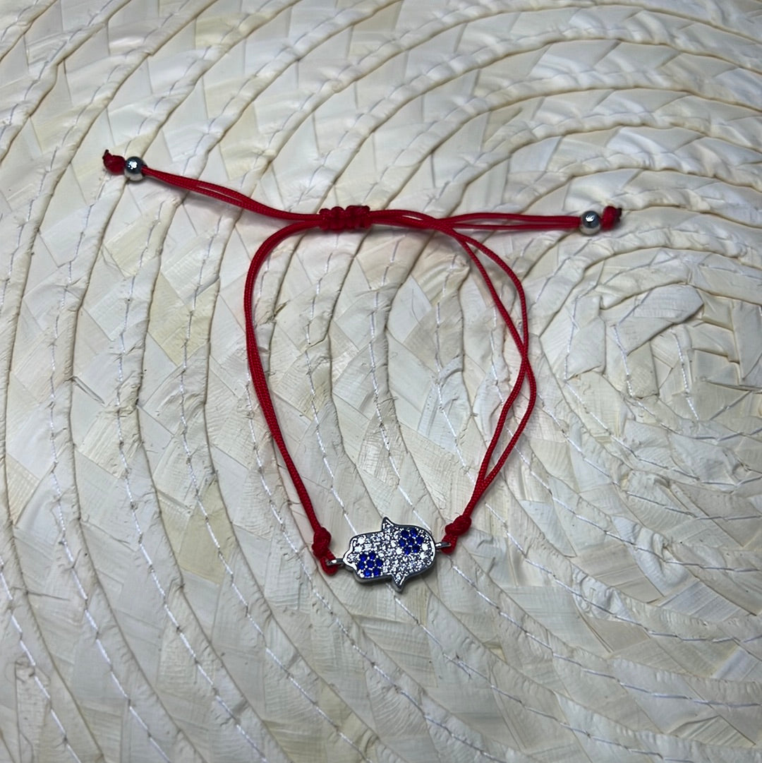 Red String Adjustable Evil Eye Bracelet