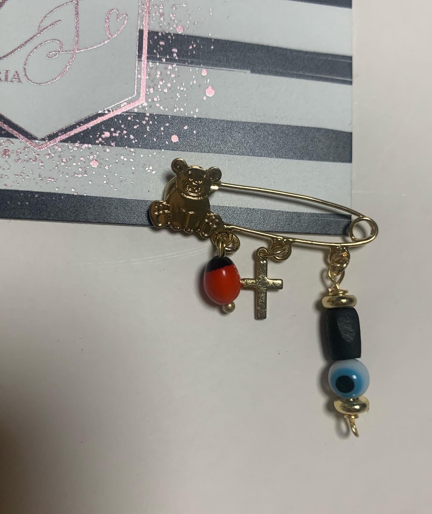Baby stroller brooch/ Azabache pins
