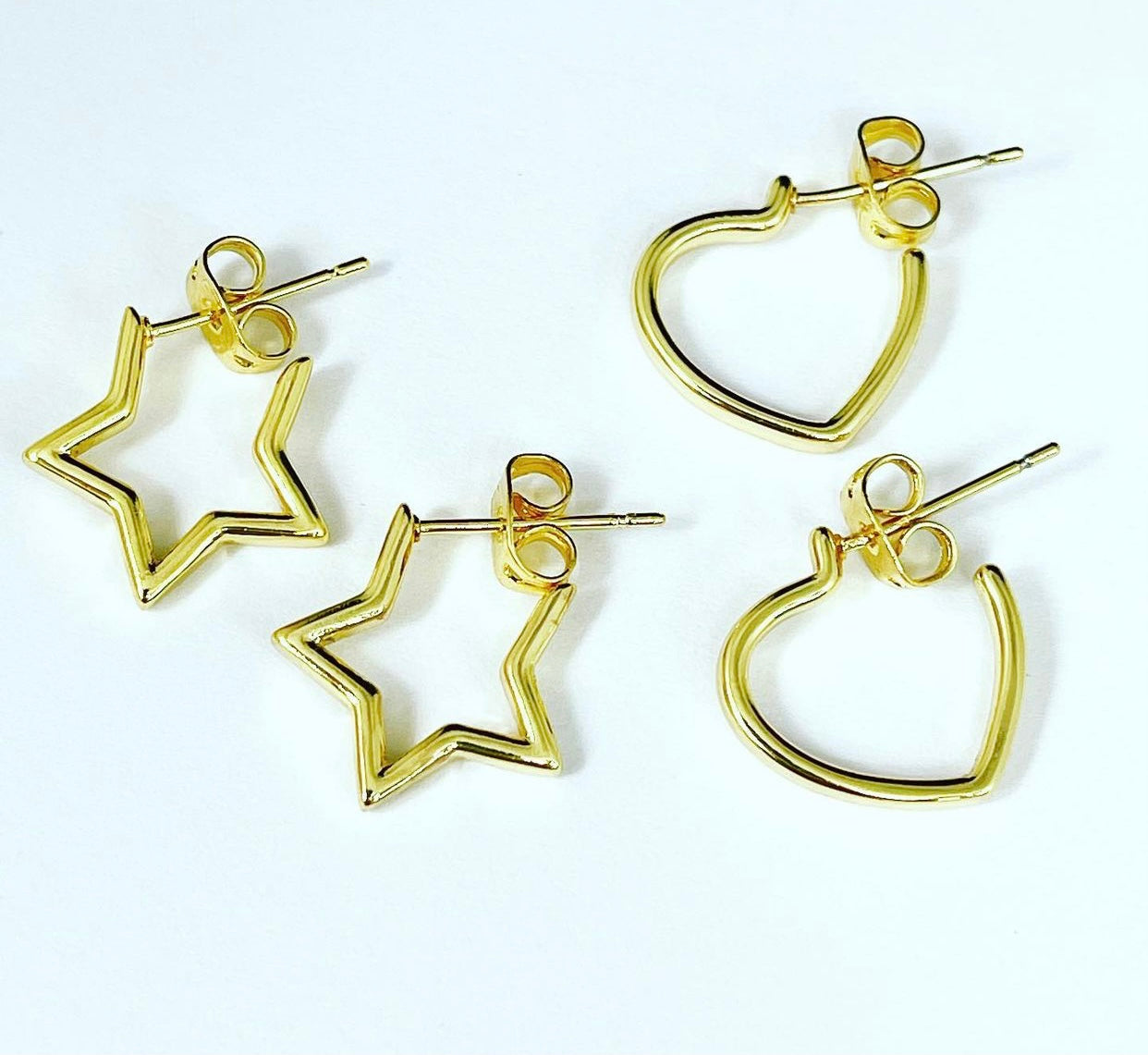 Heart and Star Shaped Earrings