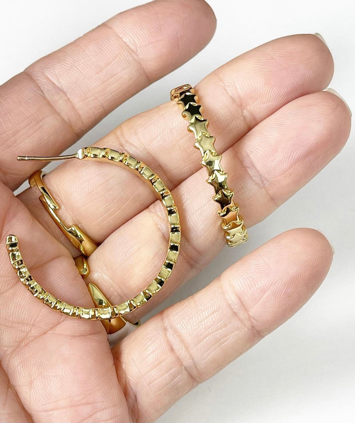 Star Hoop Earrings