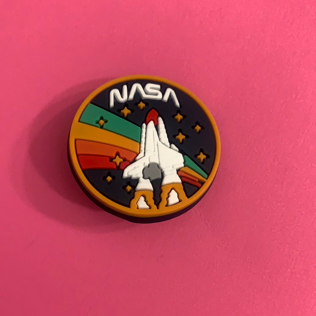 NASA and Alien Spaceship Shoe Charm