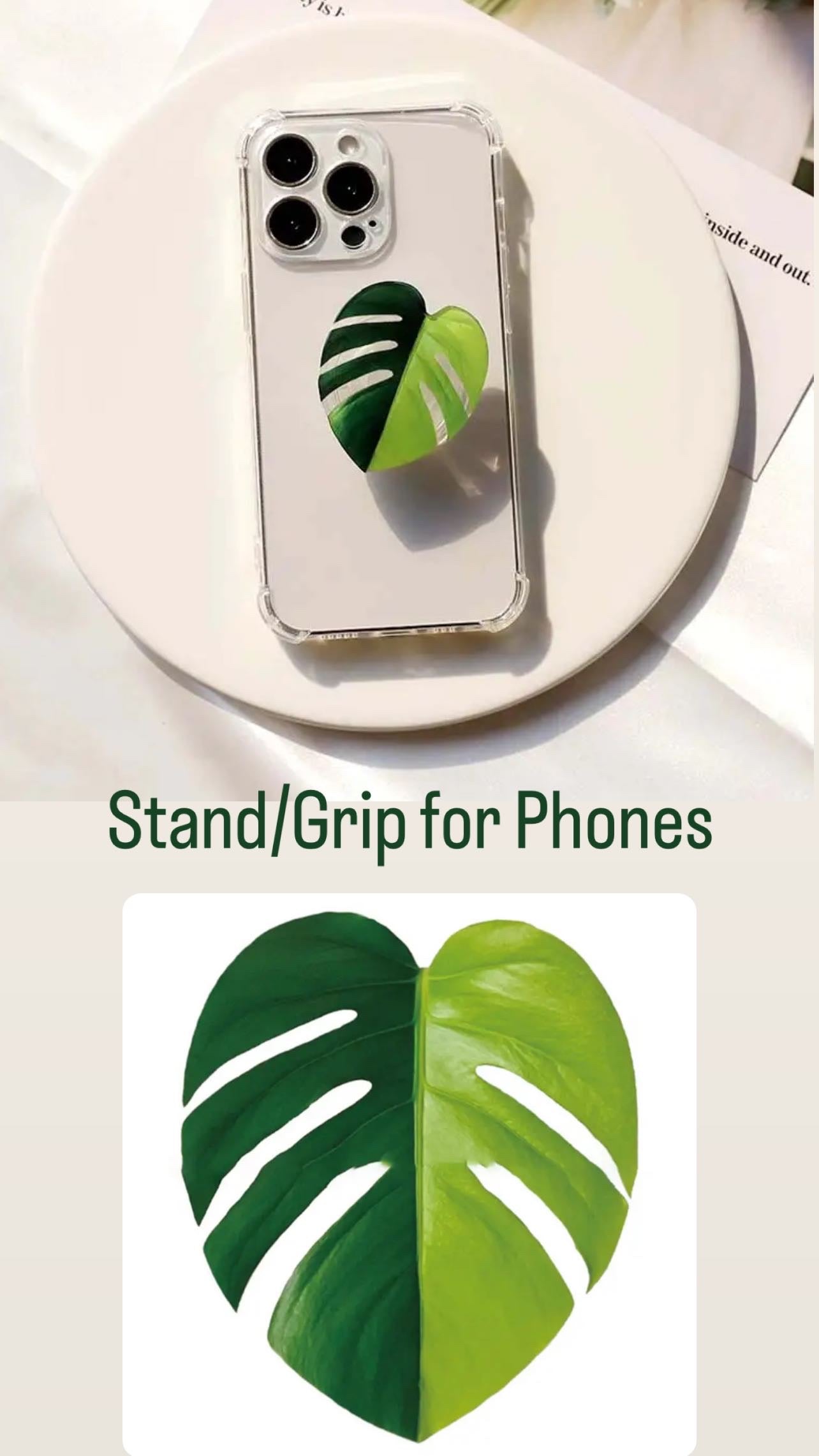 Monstera Leaf Phone Grip/Pop socket