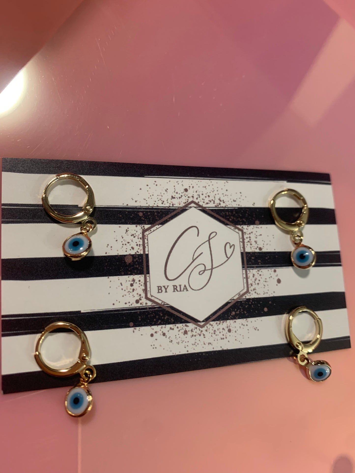 Mini Evil Eye Hoop Earrings