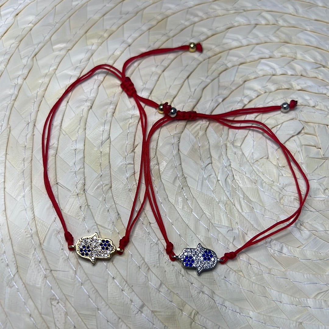 Red String Adjustable Evil Eye Bracelet