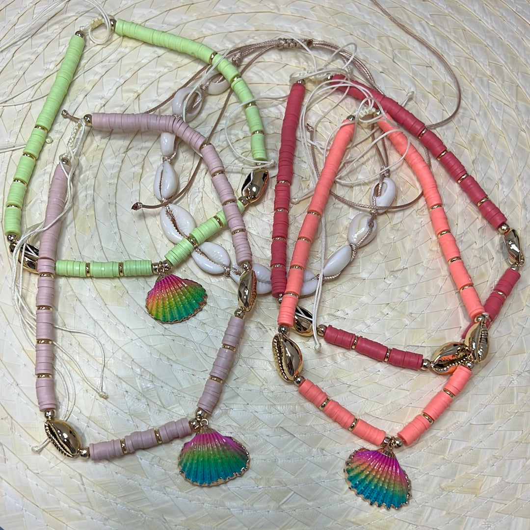 She Sells Seashells by the Seashore Adjustable Necklace