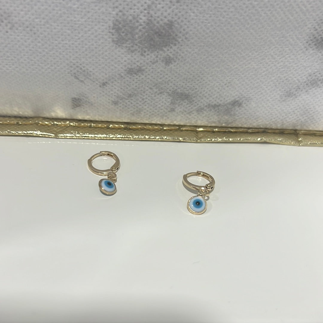 Mini Evil Eye Hoop Earrings
