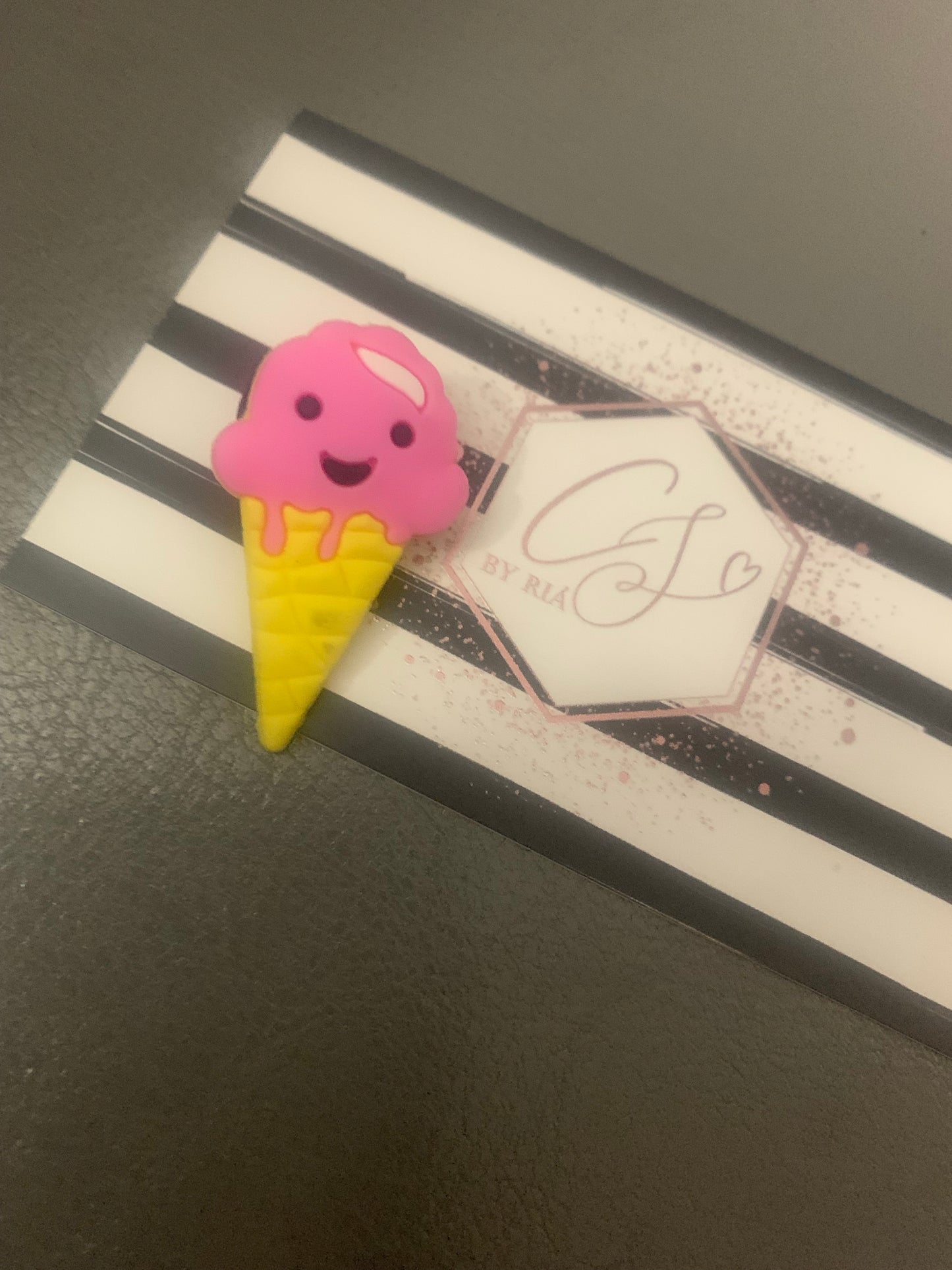 Ice cream cone croc charm