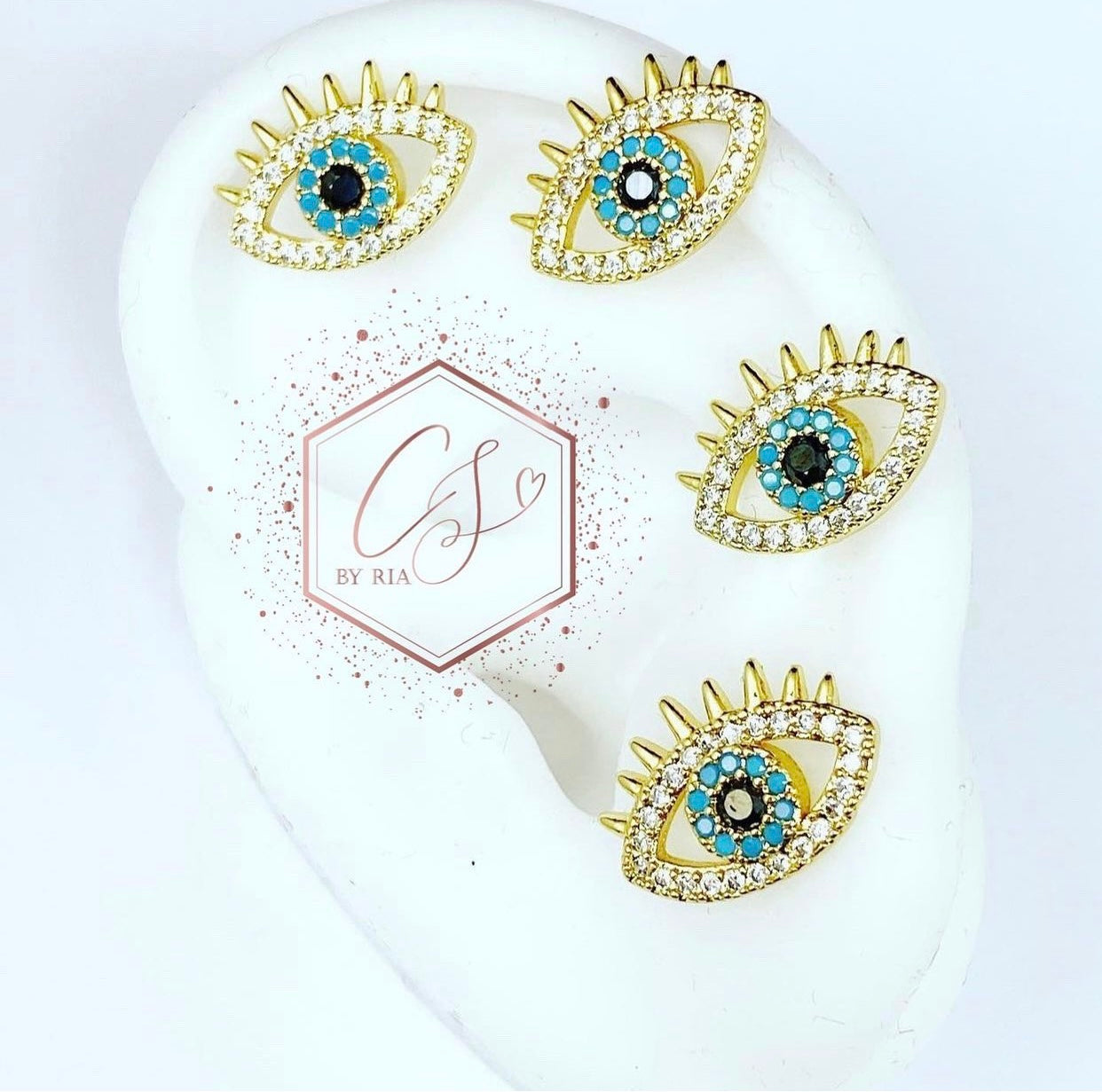 Turquoise Evil Eye Necklace and Earring Set