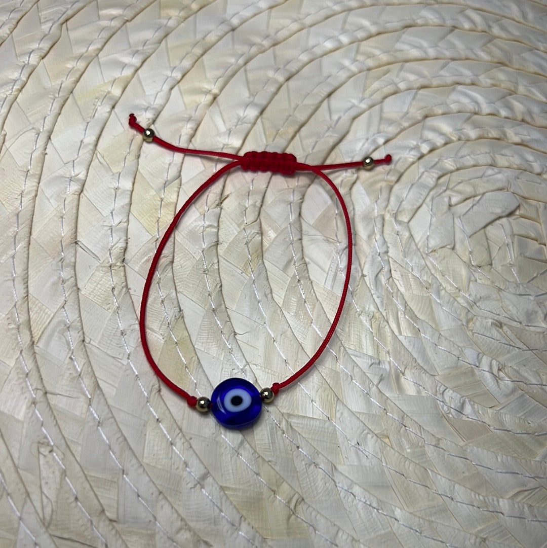 Red String Adjustable Evil Eye Bracelet