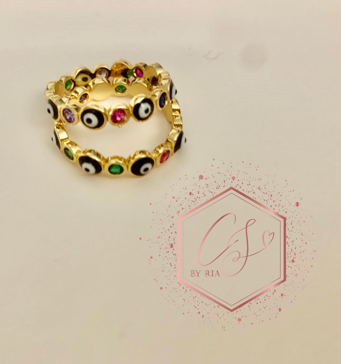 Colorful Evil Eye Ring