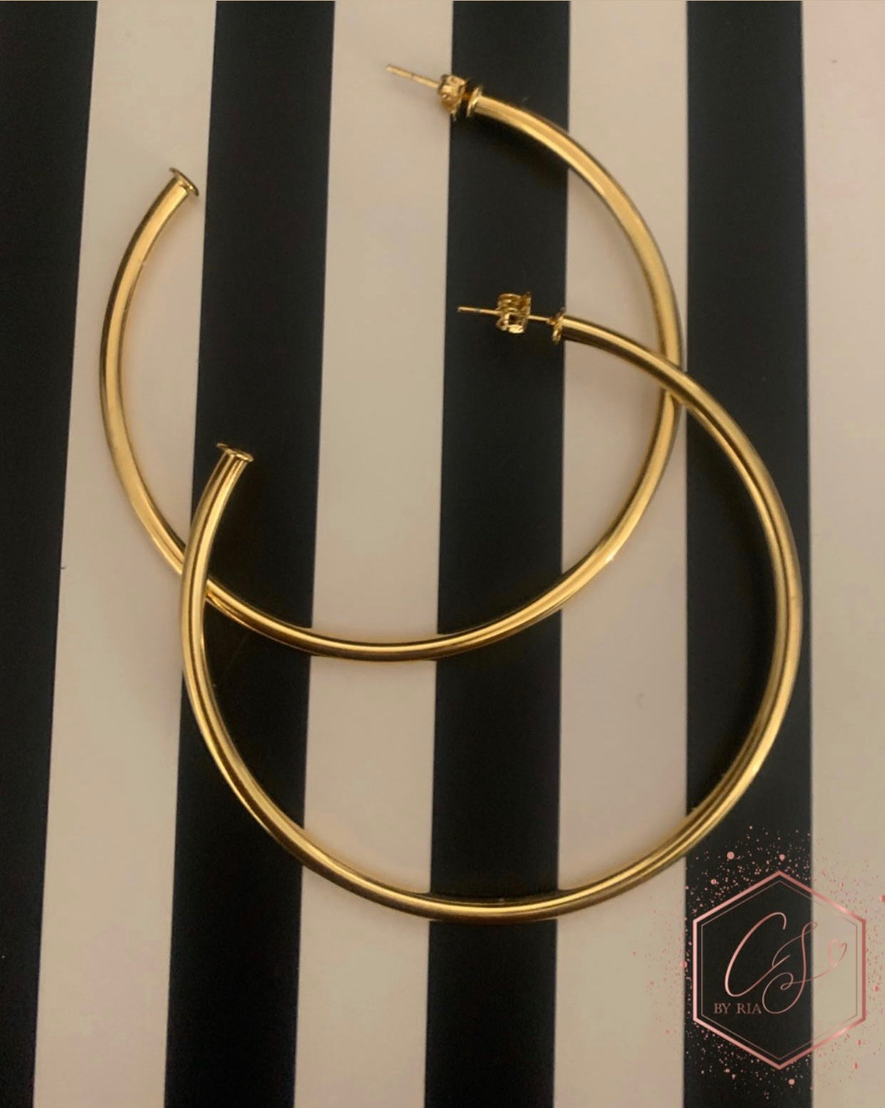 Large Gold Hoop Earrings