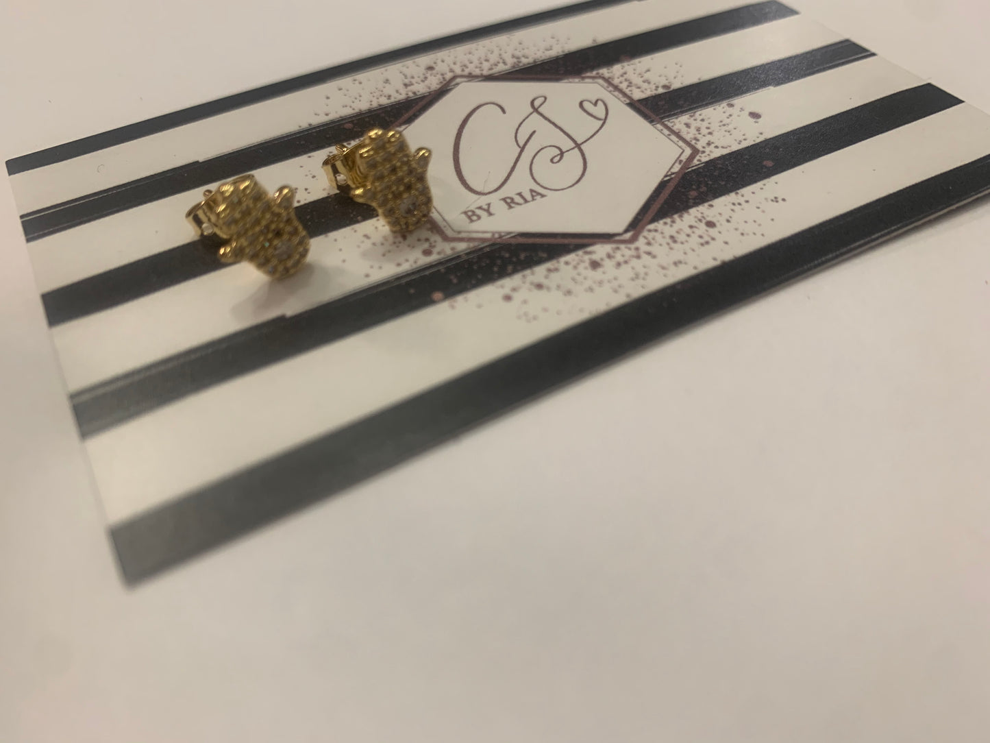 Mini stud hamsa earrings