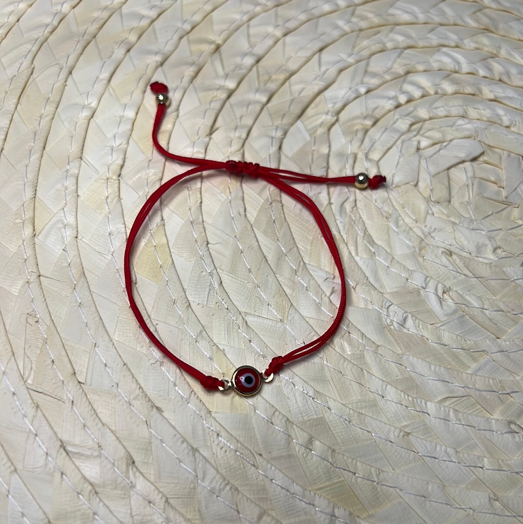 Red String Adjustable Evil Eye Bracelet