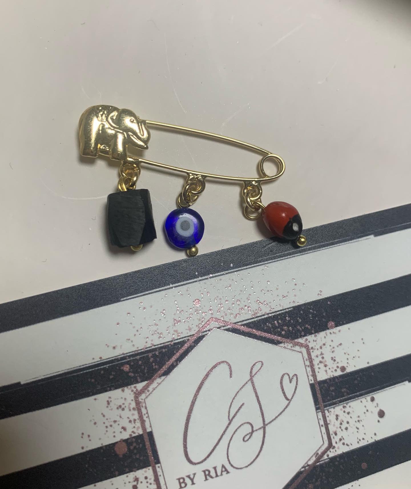 Baby stroller brooch/ Azabache pins