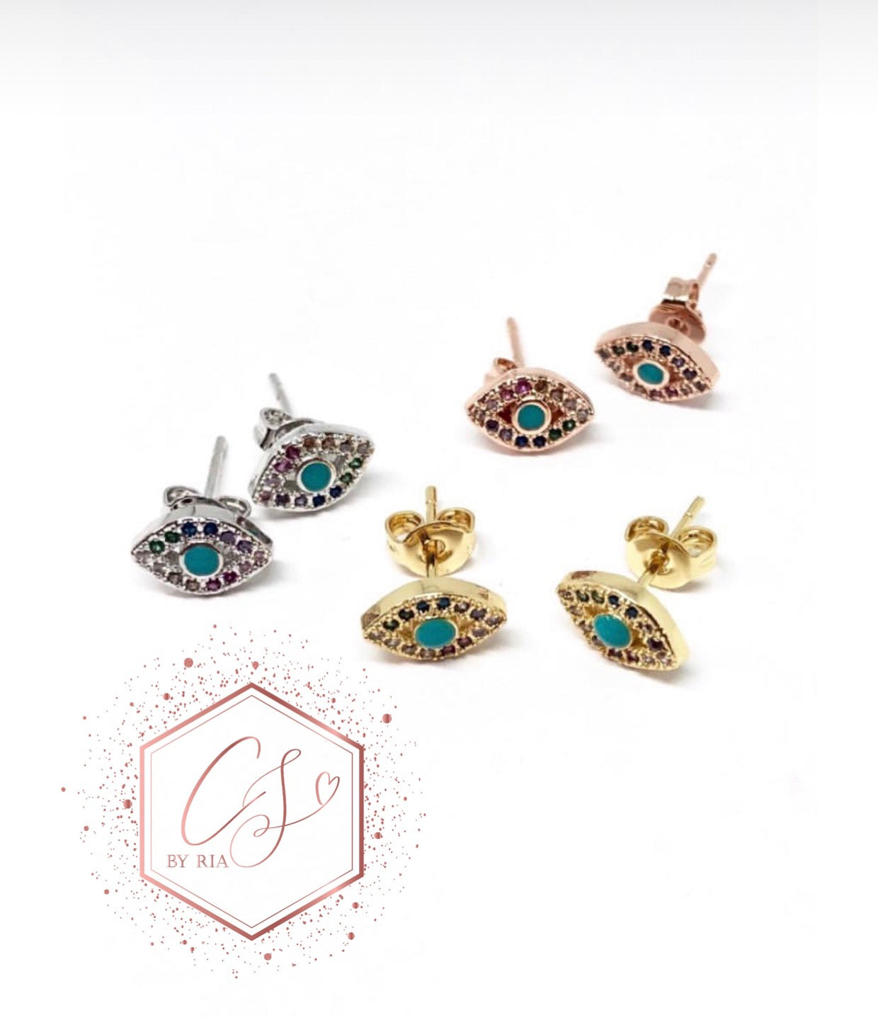 Evil Eye Stud Earrings