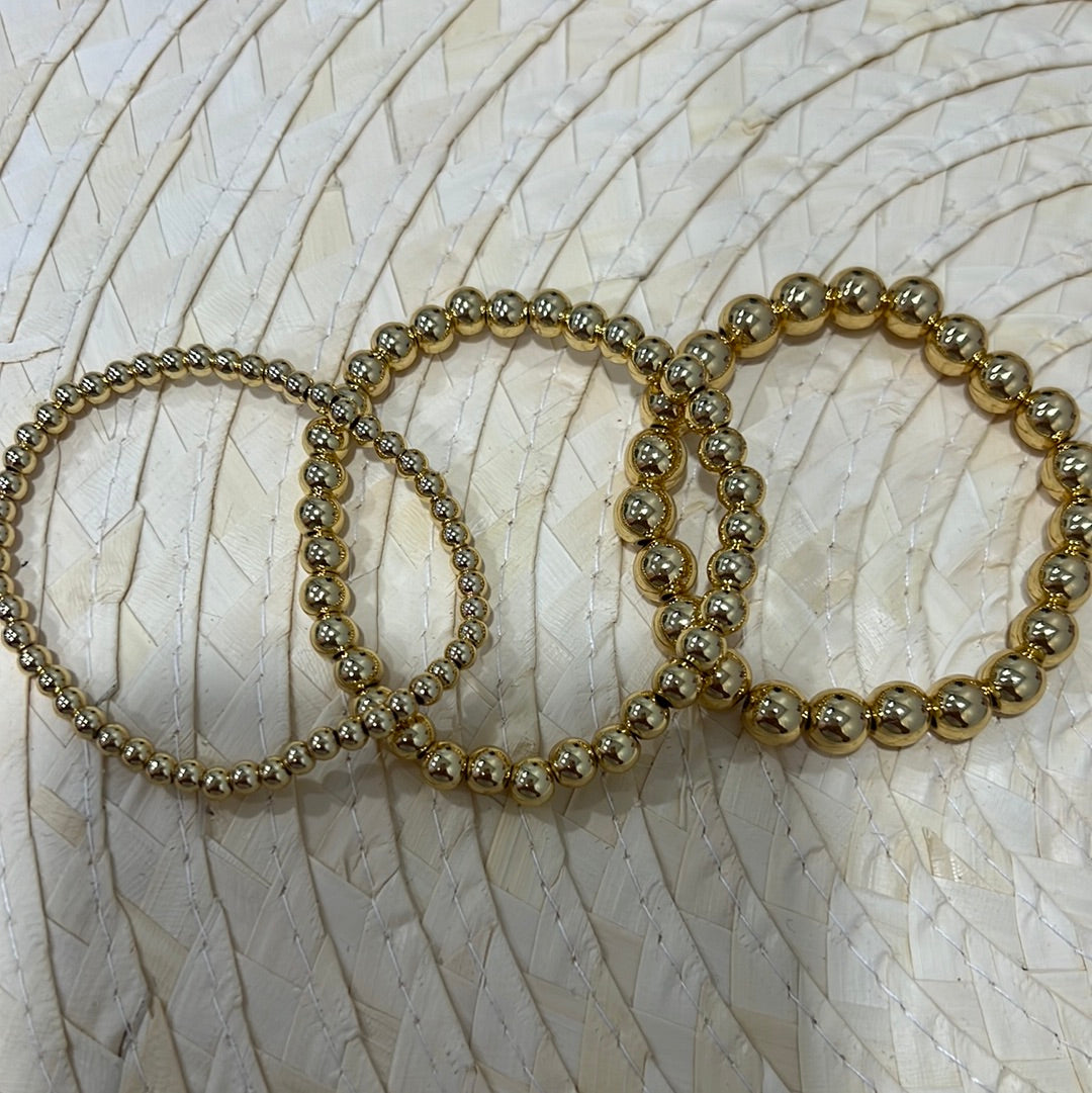 Gold Beaded Adjustable Bracelets
