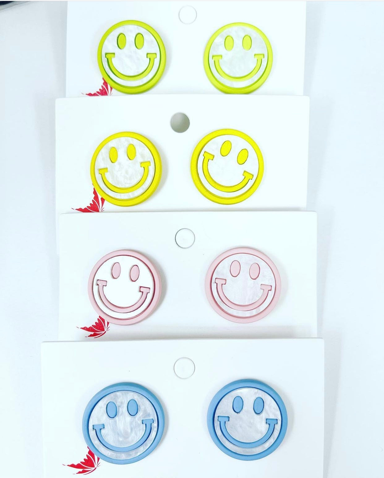 Happy Face Colorful Earrings