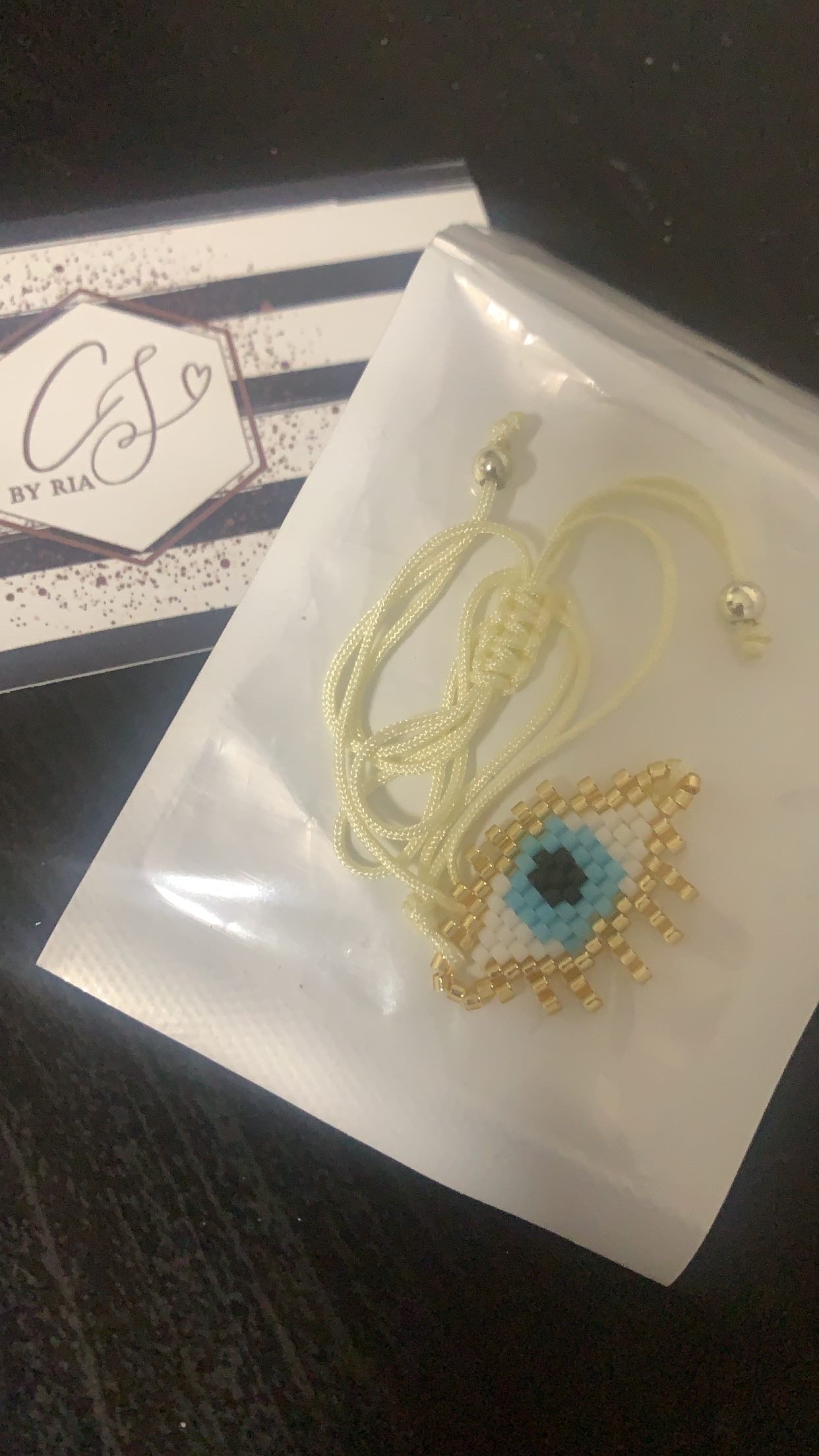 Adjustable Evil Eye String Bracelet