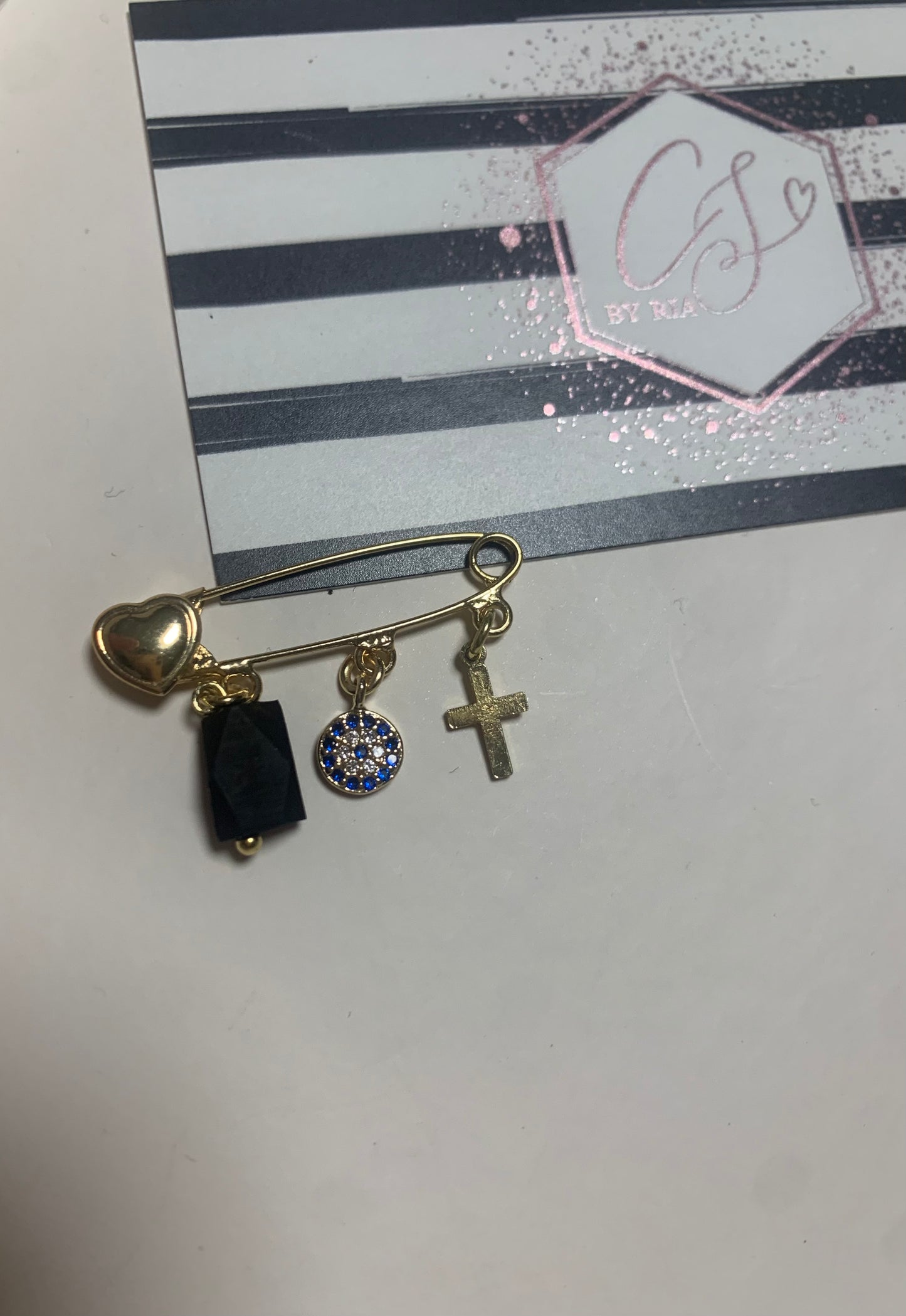 Baby stroller brooch/ Azabache pins