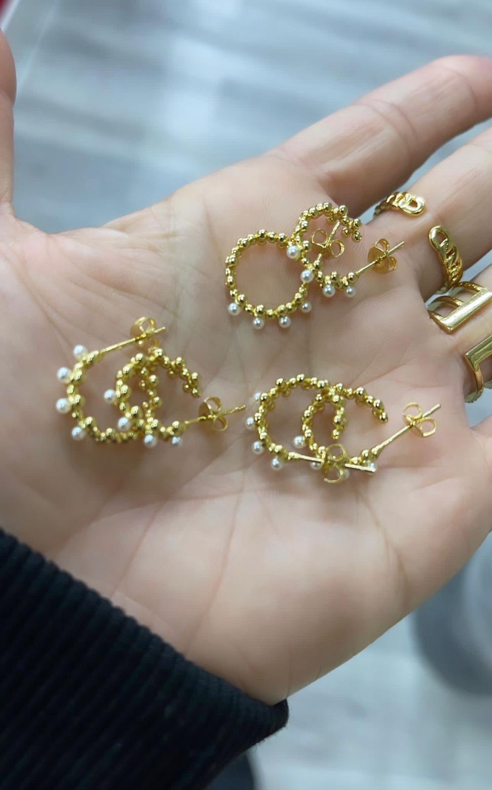 Mini Pearly Hoops