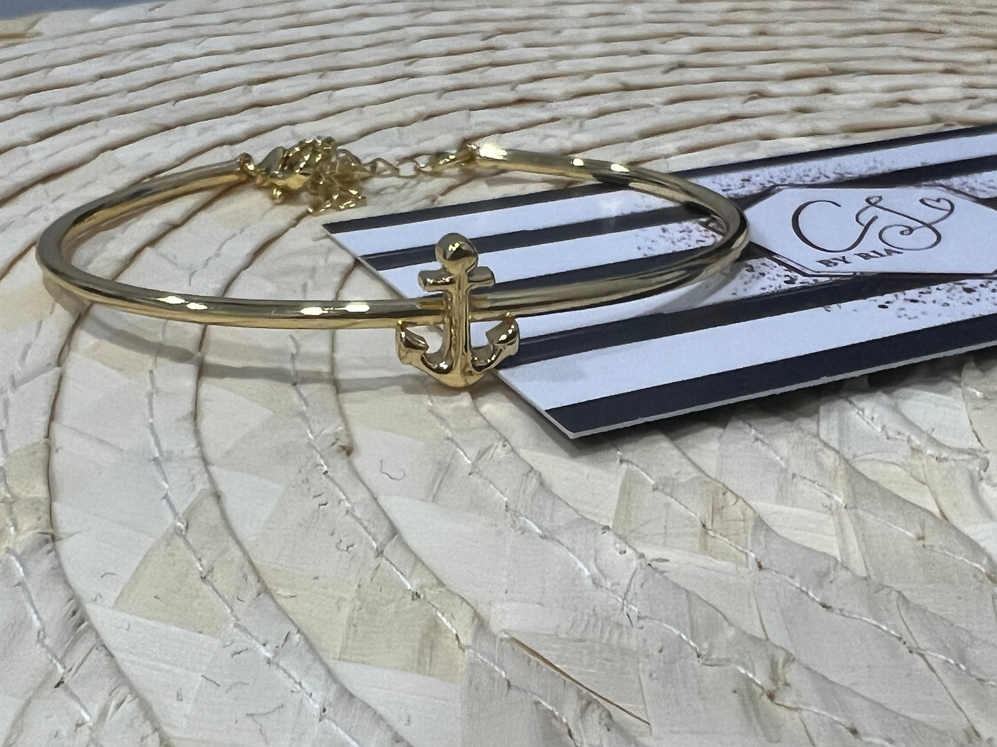 Anchor Bangle Bracelet