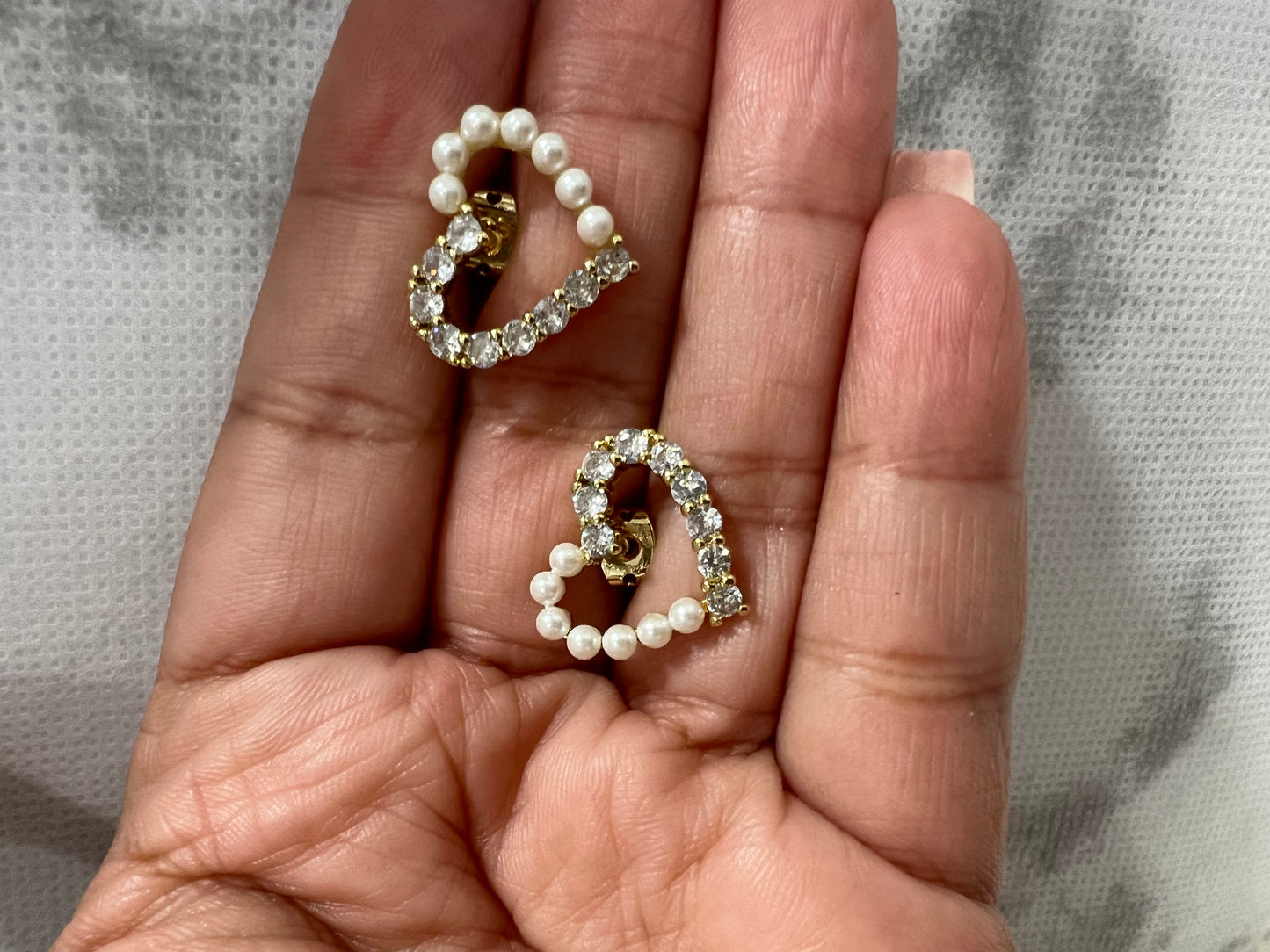 Pearls to my Heart Earrings