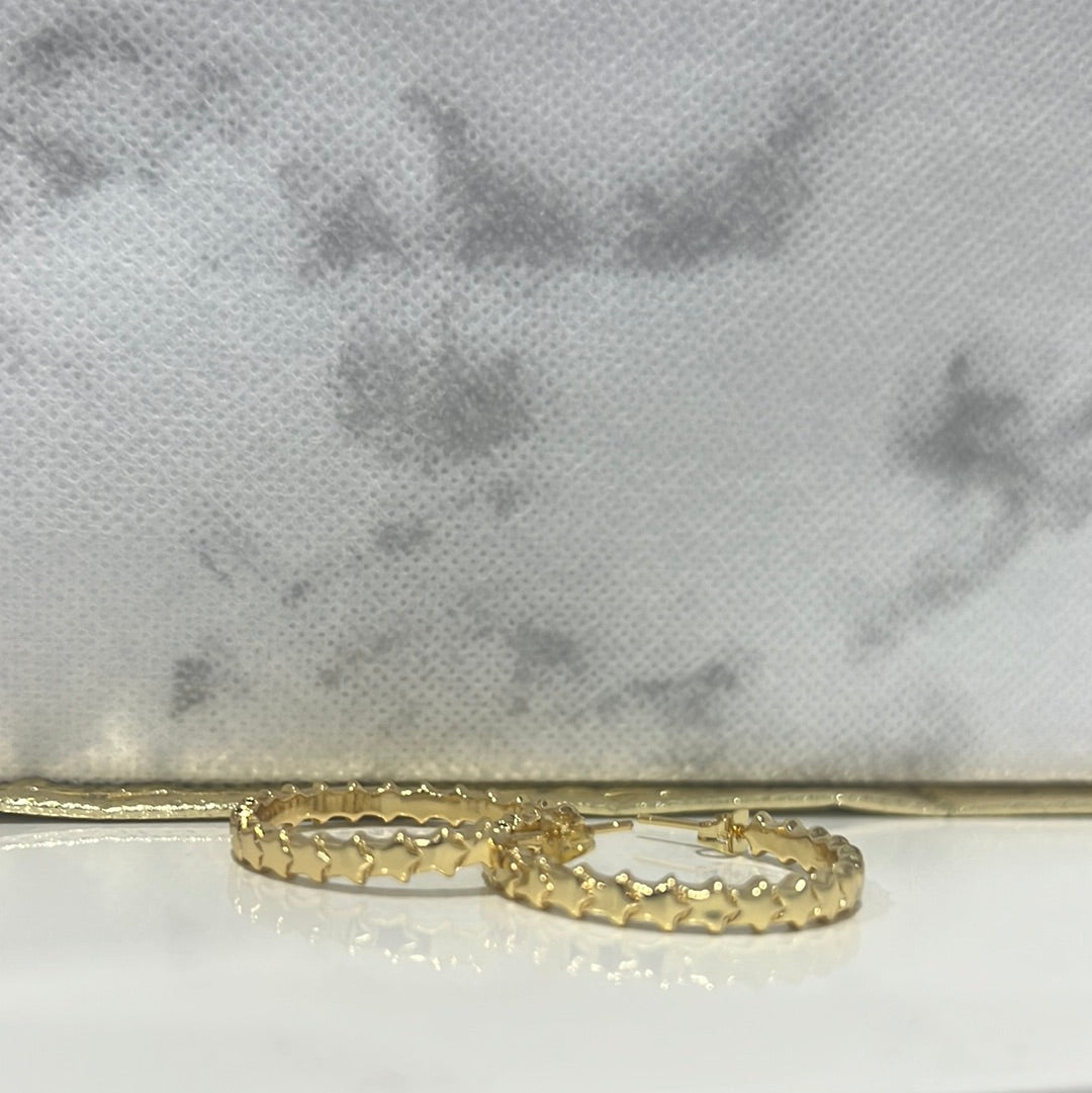 Star Hoop Earrings