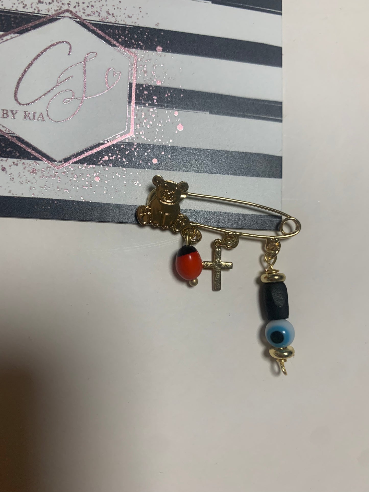Baby stroller brooch/ Azabache pins