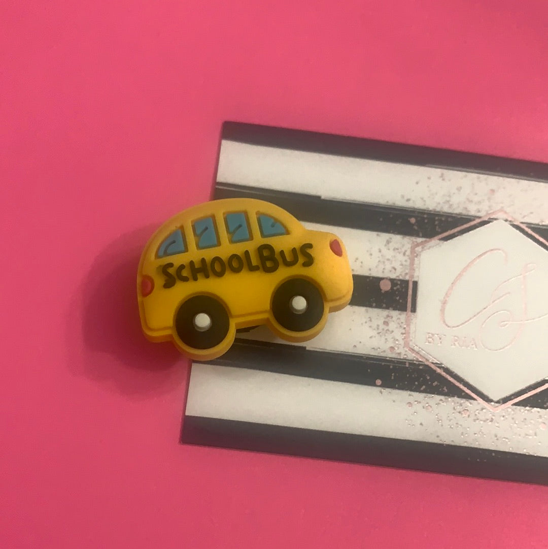 Best Teacher Ever, Apple, School Bus Croc/Shoe Charm