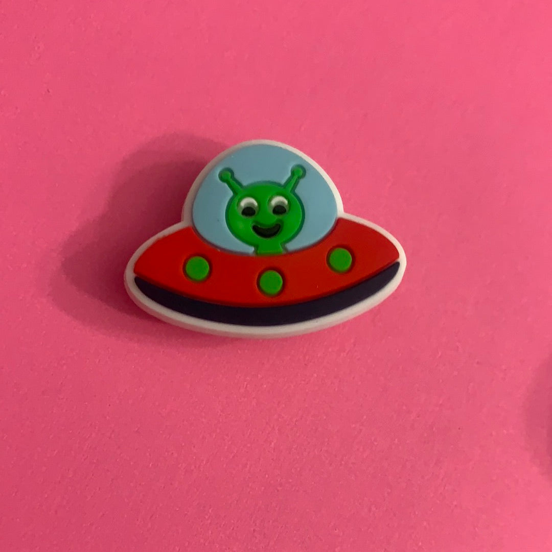 NASA and Alien Spaceship Shoe Charm