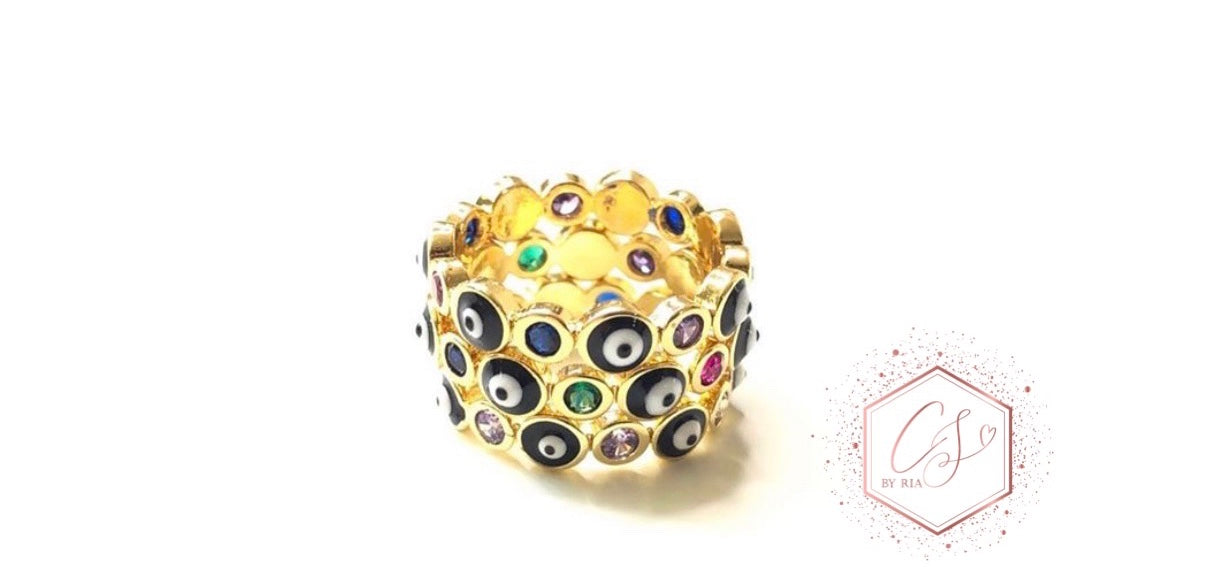 Colorful Evil Eye Ring
