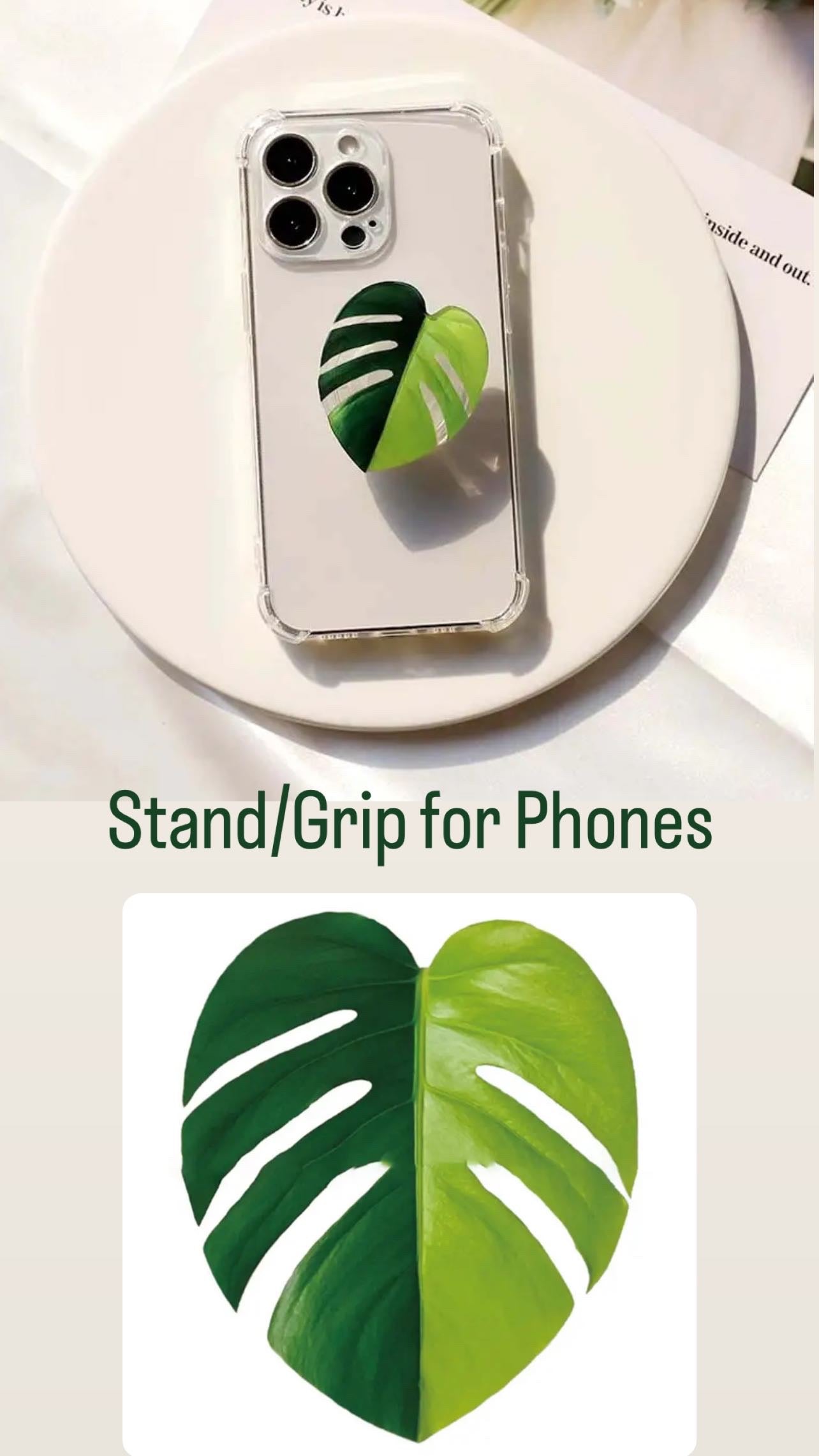Monstera Leaf Phone Grip/Pop socket