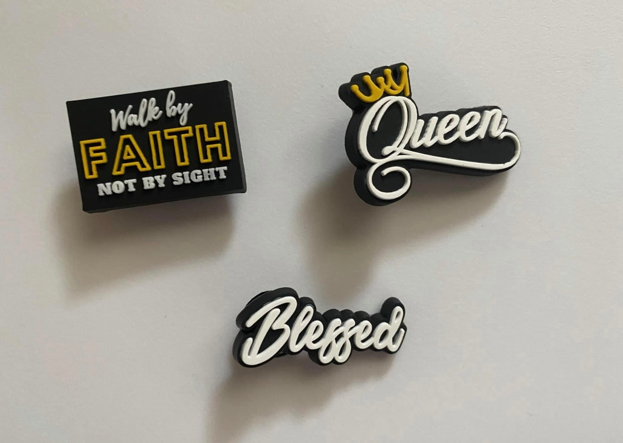 Blessed, Queen and Faith Charm
