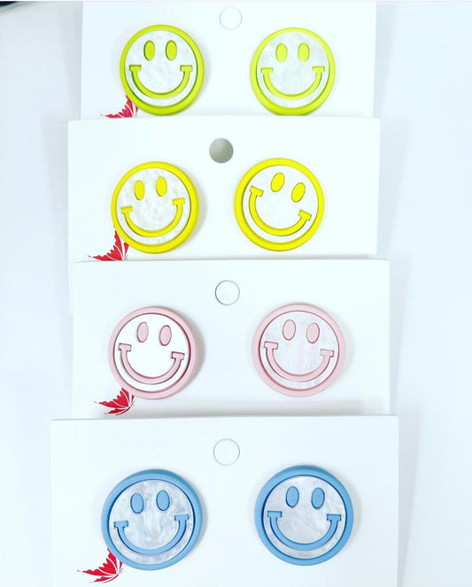 Happy Face Colorful Earrings