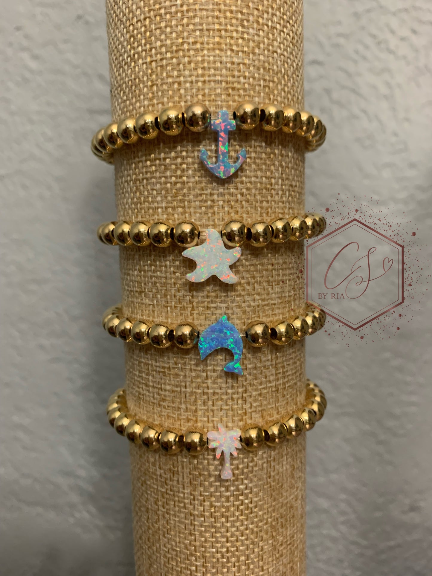 Summer Opal Bracelets (Anchor, Starfish, Dolphin and Palm tree)