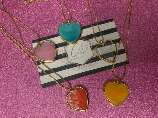 Murano Heart Pendant Necklace